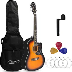 techno 40-Inch Acoustic Guitar Spruce Top, Mahogany Neck, Acoustic Guitar Mahogany Purple Heart Right Hand Orientation-picture-31