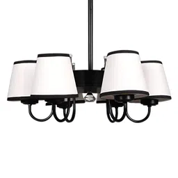 Devansh White & Black Iron Quirky Ceiling Lamp image 4