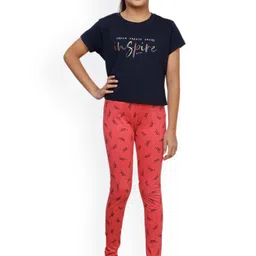 IndiWeaves Girls Pack Of 3 Super Soft Pure Cotton Printed Ankle-Length Leggings image 4