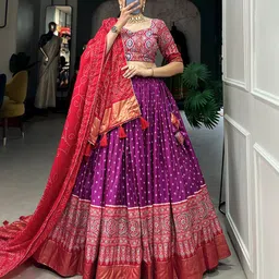 aayushyam enterprise Self Design Semi Stitched Lehenga Choli image 4