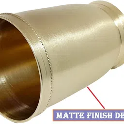 a & h enterprises (Pack of 2) Heavy Handmade Matte Finish Brass Water Drinking Glass Set - Set of 2 pcs H72 Glass Set Water/Juice Glass image 3