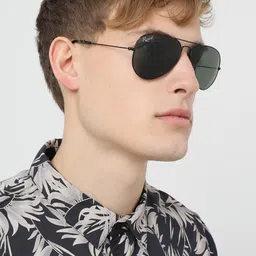 RESIST EYEWEAR Aviator Sunglasses with UV Protected Lens 01 Arc Black image 2