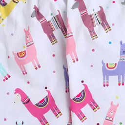 Knitting Doodles Girls Conversational Printed Lapel Collar Cotton Shirt & Pyjama image 5