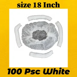 hairotis Disposable Bouffant Caps(100 pc) White Hair Net Medical Food Industry Kitchen Restaurants Chef Hat image 2