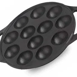 berg Pre-Seasoned Cast Iron Paniyaram Pan, 12Pit Appe/Paddu Maker Cupcake Maker-picture-12