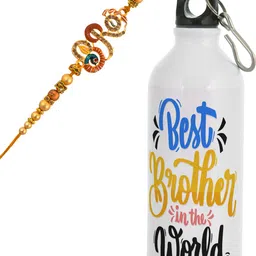 Thread 717-BigBro-sipperBro-Rkh-4U Mauli Thread Rakhi, Sippers, Greeting Card, Chawal Roli Pack Set-image-18