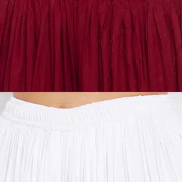 Clora Creation Women Pack Of 2 Maroon & White Solid Dhoti Salwars image 3