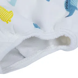 Baby Moo White & Blue Printed Waterproof Reusable Cloth Training Diaper Panty image 4