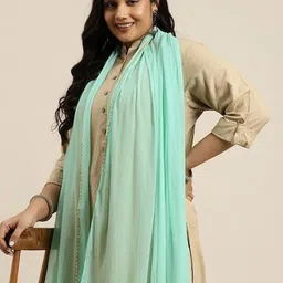 varanga Chiffon Solid Orange Women Dupatta-picture-17