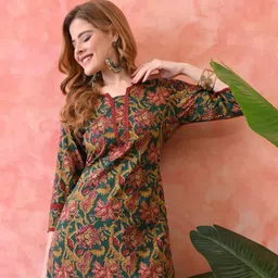 kjfab Women Pure Cotton Kurta Pant Set image 4