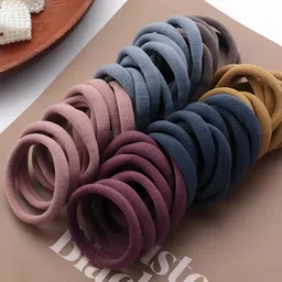 elecsera Cute Elastic Hair Ties, Suitable For Party Holiday Hair Styling For Girls Rubber Band-picture-28