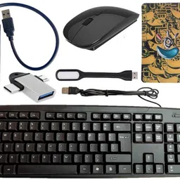 ANJO Wired Keyboard-Wireless Mouse-Mouse Pad-USB Hub 3.0-2in1 OTG C & Micro Type-LED Combo Set-picture-18