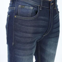 HIGHLANDER Men Blue Skinny Fit Clean Look Light Fade Stretchable Jeans image 4