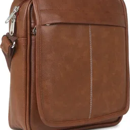 gold sky Tan Men Sling Bag PU Leather Casual Travel Sling Bag for Men-picture-25