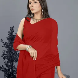 moda rapido ANAND SAREES Georgette Saree With Unstitched Blouse Piece image 5