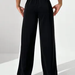 dockstreet Women Solid Black Track Pants image 3