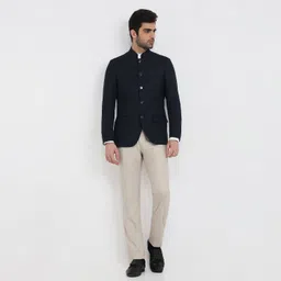 raymond Men Solid Single Breasted Formal Blazer image 5