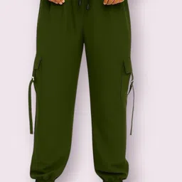 epicdesigns Women Comfort Fit Green Pure Cotton Trousers-picture-36
