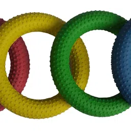 Tennikoit Ring for Adults, Kids & Families Set of 4 Rings Dotted Rubber Tennikoit Ring-image-2