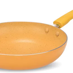 NAVRANG NONSTICK SPATTER/ GRANAITE FRY PAN 220 MM, YELLOW Fry Pan 22 cm diameter 1.2 L capacity-picture-27