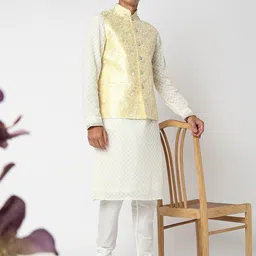 Ethnicity Woven Design Woven Nehru Jacket image 4