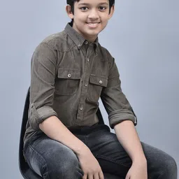 Crimsoune Club Boys Classic Button-Down Collar Slim Fit Casual Shirt image 4