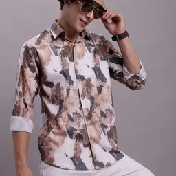 JAINISH Classic Abstract Printed Cotton Casual Shirt image 2
