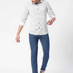 SNX Tailored Fit Paisley Printed Cotton Casual Shirt image 5
