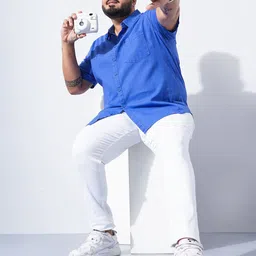 Hardsoda by The Indian Garage Co Men Plus Size Casual Cotton Shirt image 5