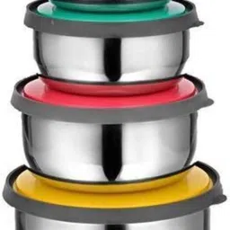 Bowl Stainless Steel Storage Container Set of 4 with Lid For Storage 4 Containers Lunch Box-picture-18