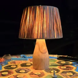 ikari homes Teak Raffia Lamp Size 27.3 x 20 cm image 1