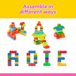 devdarsh DIY Plastic Building Blocks for Kids with Deluxe Bag packing Blocks 100+pcs image 5