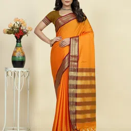 fashion club collection Woven Bollywood Cotton Silk Saree image 2