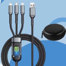 POZUB 100w Multi-functional Convenient Super Fast Charging Cable Nylon Braided Cord Charging Pad-image-30