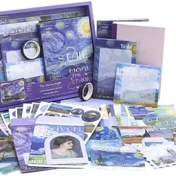 tatsam 346pcs Vintage Aesthetic Journal Supplies Kit, Perfect for Gifting, Starry Night Theme, Scrapbook Kit-picture-13