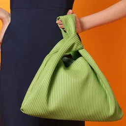 HAUTE SAUCE byCampus Sutra Textured PU Structured Hobo Bag-image-0