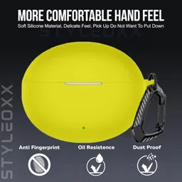 StyleOxx Silicone Press and Release Earbuds Case For Silicone Case Cover for Onepluss Buds 4 (2025), With Premium Carabiner image 2