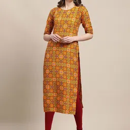 7Threads Women Multicoloured Pack of 6 Digital Printed Straight Kurta image 5