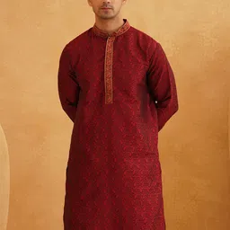 SOJANYA Paisley Woven Design Regular Straight Kurta With Dhoti Pant image 3