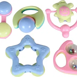 a r enterprises Infant and Toddlers Bright and Colorful 5 Piece Rattle-picture-24