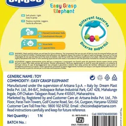 chicco Easy Grasp Elephant Teether Soother image 2