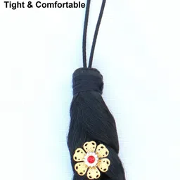 rudrika hair extension WOMEN HAIR STYLE South Indian Bridal Wedding Instant Parandi Choti For Women & Girls With Beautiful Design Use In Party, Wedding And Casual ChotiExtension Hair Extension image 4