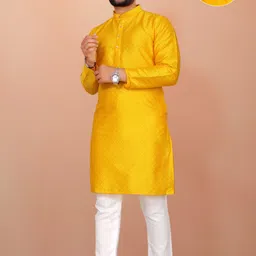 fliip Men Jacquard Kurta Pyjama Set image 1