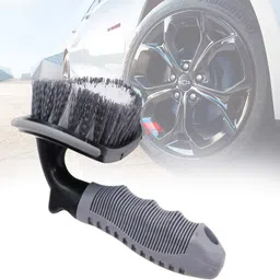qnjl T-Type Car Tyre Cleaning Brush Scrubber with Antislip Handle Multi-Functional 250 g Wheel Tire Cleaner image 3