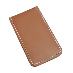 ujeavette 2xMagnetic Money Clip Dollar Cash Clamp Card Holder Wallet Brown_80x46x8mm image 1