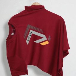 magneto Men Printed Crew Neck Pure Cotton Maroon T-Shirt-picture-41