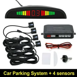 pecunia Parking 0179 DIY LED Car Reverse Sensor Kit with 4 Sensors & Buzzer Alarm Parking T8 Parking Sensor image 3