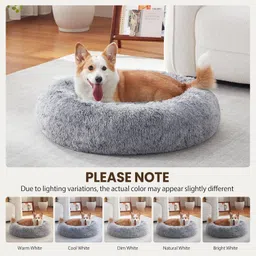 dcm pet mart Donut Washable Medium Size Round Pet Bed for Dogs and Cats 26 inches Dog, Cat Pet Mat image 5