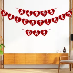 zyozique Valentine's Day Banner with Red Heart, Valentines Party Decorations Supplies Banner-picture-17