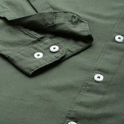 the bear house Men Slim Fit Solid Spread Collar Casual Shirt image 3